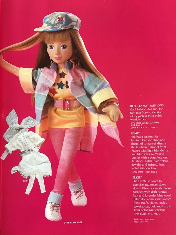 Vintage Mattel Hot Looks 18” Dolls Lot of 4 Cloth Dolls 1986 Stacey Elkie  Poses